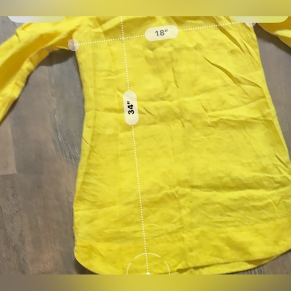 Soft Surroundings Milano 100% Linen Dress Sz MP Yellow Sunstruck Boho Beachy - Picture 5 of 5